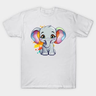 happy elephant cartoon v2 T-Shirt